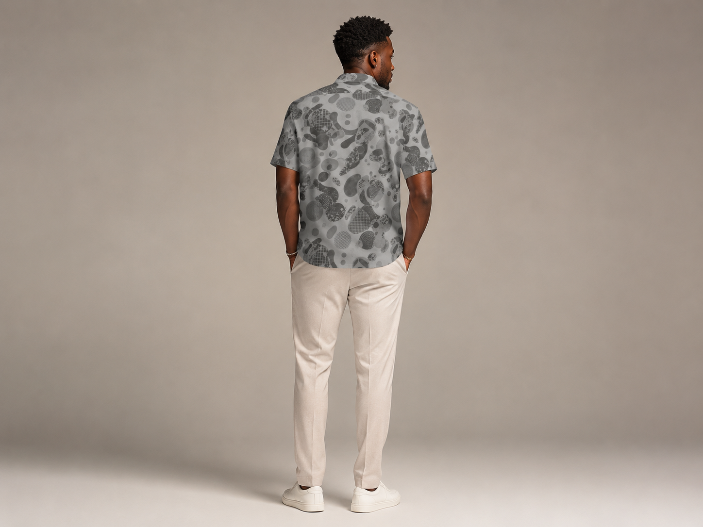 Rich and Rich Men's Gray Fusion Designer Shirt