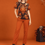 Rich & Rich Jack-O’-Reign Halloween Women's Black T-Shirt