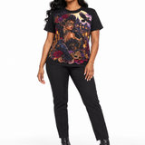 Rich & Rich Midnight Masquerade Queen Halloween Women's Black T-Shirt