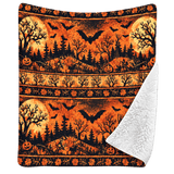 Rich & Rich Plush Haven Sherpa Fleece Orange Throw Blanket 80″ × 90″