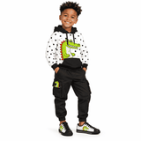 Critter Kicks Boys’ Croc Rock Black Canvas Sneakers