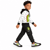 Critter Kicks Boys’ Croc Rock Black Canvas Sneakers