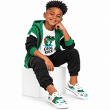Critter Kicks Boys’ Croc Rock White Slip On Canvas Shoes