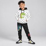 Critter Kicks Kids Croc Rock White Polka Dot Hoodie