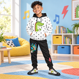 Critter Kicks Kids Croc Rock White Polka Dot Hoodie