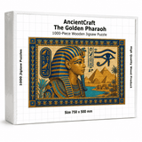 AncientCraft The Golden Pharaoh 1000 Wooden Piece Jigsaw Puzzle