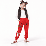 Critter Kicks Mouse and Lady Bug Girls Red Sweatpants