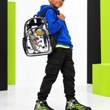 Critter Kicks Zebra Zest Kids Clear Backpack