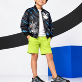 Critter Kicks Zebra Zest Boys Black Bomber Jacket