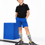 Critter Kicks Zebra Zest Yellow Caricature Kids Socks