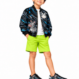 Critter Kicks Zebra Zest Boys Black Bomber Jacket
