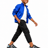 Critter Kicks Zebra Zest Boys Black Canvas Sneakers