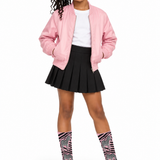 Critter Kicks Zebra Zest Girls Pink Socks