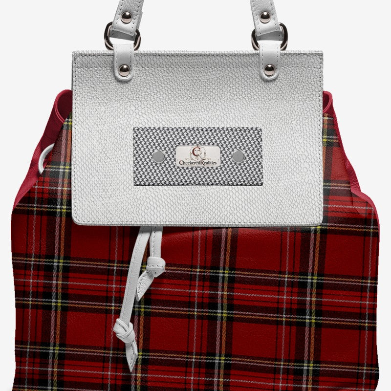 Rich and Rich CheckeredRealities Red Women’s Italian Leather Luxury Bag