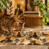 Rich & Rich Golden Whiskers Cat Feeding Mat Pet Feeding Mat 40x30cm