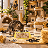 Rich & Rich 'Cat In The Box' Yellow Pet Bowl