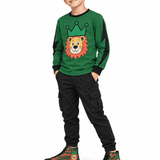 Critter Kicks King of the Jungle Boys Long Sleeve Green T-Shirt