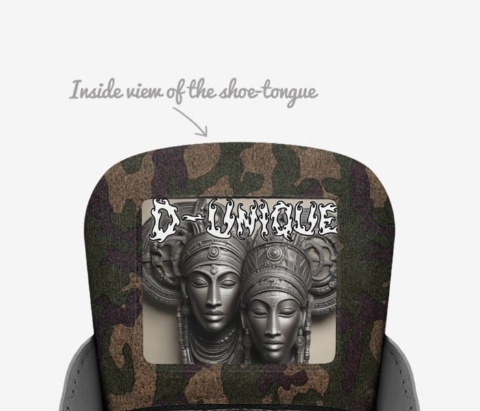 Rich and Rich D-Unique Camo Men's Italian Made High Top Boot in camouflage pattern