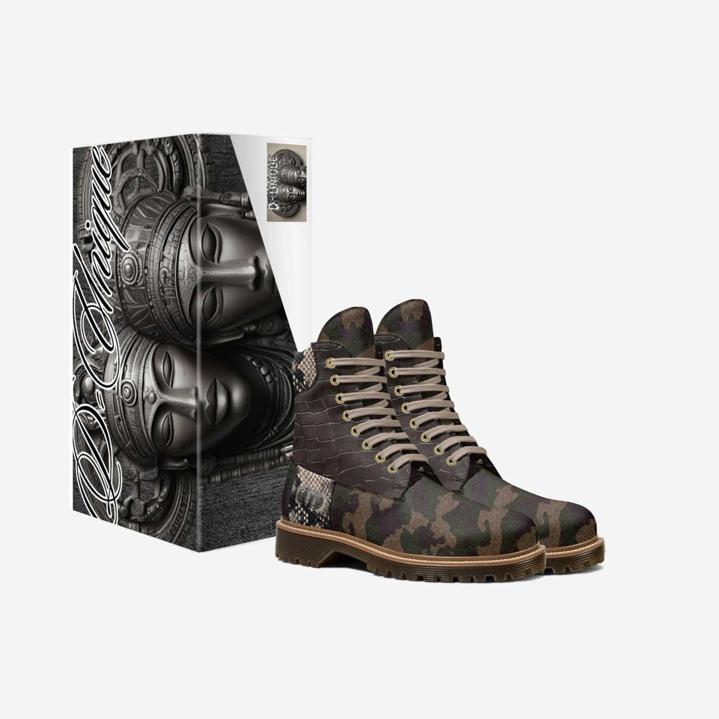 Rich and Rich D-Unique Camo Men's Italian Made High Top Boot in camouflage pattern