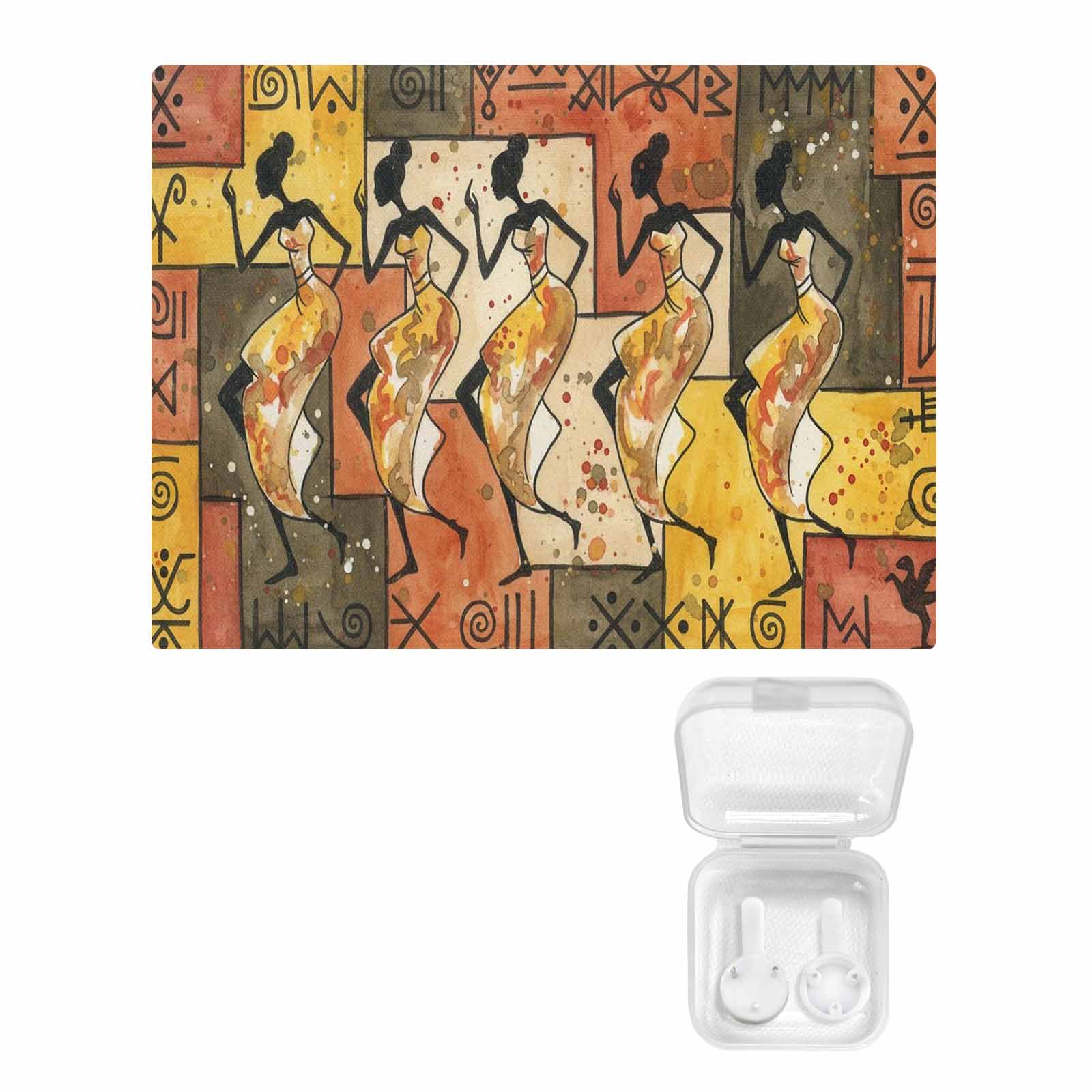 32 x 24 canvas wall art titled 'African Gathering' featuring group figures in warm tones — alternate view