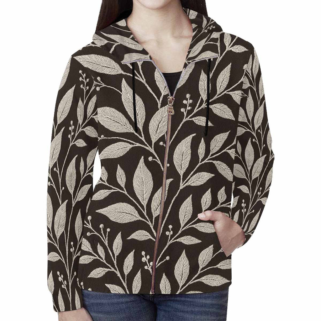 Rich and Rich Women's Print Full Zip Hoodie