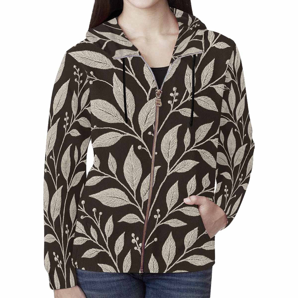 Rich and Rich Women's Print Full Zip Hoodie
