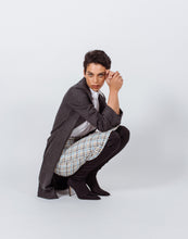 Load image into Gallery viewer, Worsted Flannel Long Trench Coat Gray Women’s Elegant Outerwear
