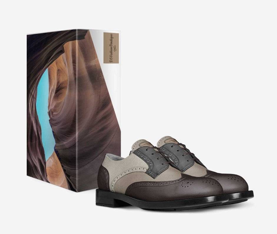 Handcrafted men's traditional derby shoes in brown leather by DSFashionBoutique