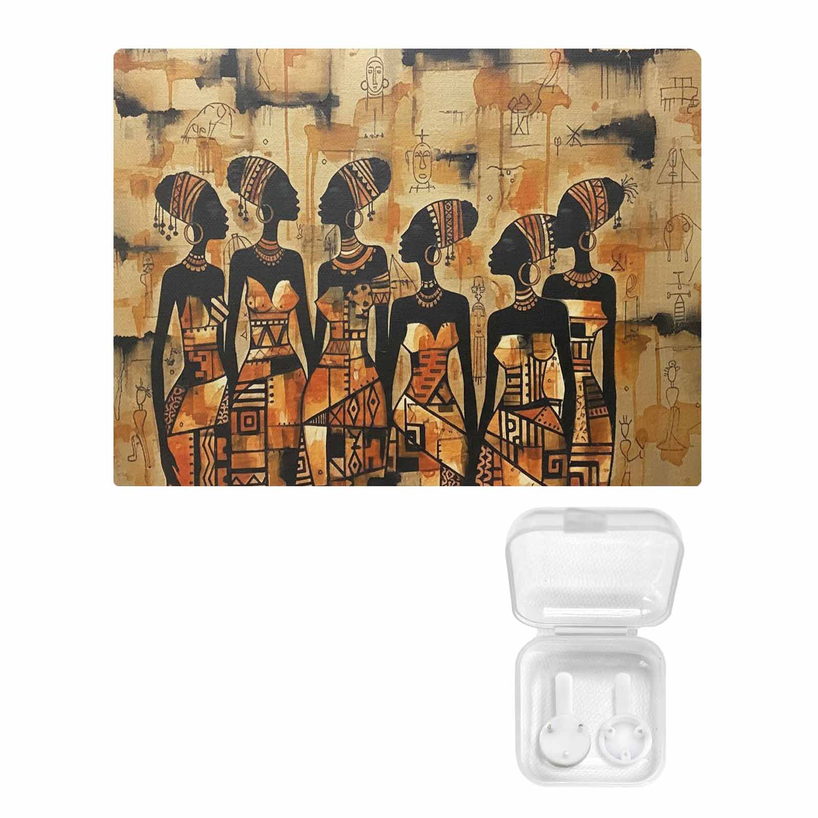32 x 24 canvas wall art of African women in a group composition with rich colors — alternate view