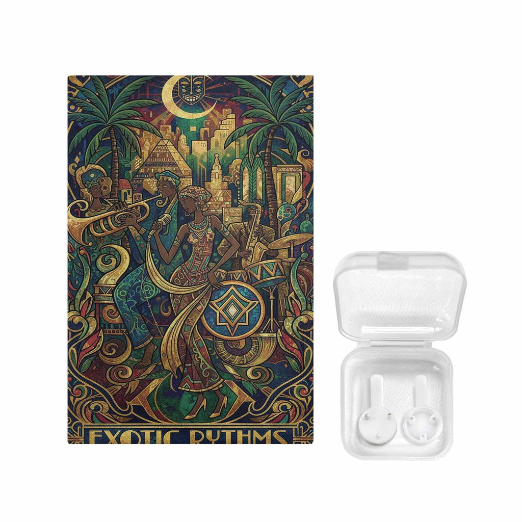 Rich and Rich Hunters Green Exotic Rhythms 24x36 canvas wall art with vibrant green and exotic patterns