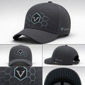 Vertex Hex Core Baseball Baseball Cap in navy with ice cyan geometric Vertex menswear design