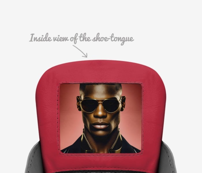 Rich and Rich Red and Black Metallic EasyGlide High Top Men's Sneaker