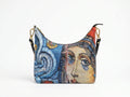 Rich and Rich Whimsical Blue Women's Square Designer Leather Hobo Bag - Rich and Rich Homeopportunities