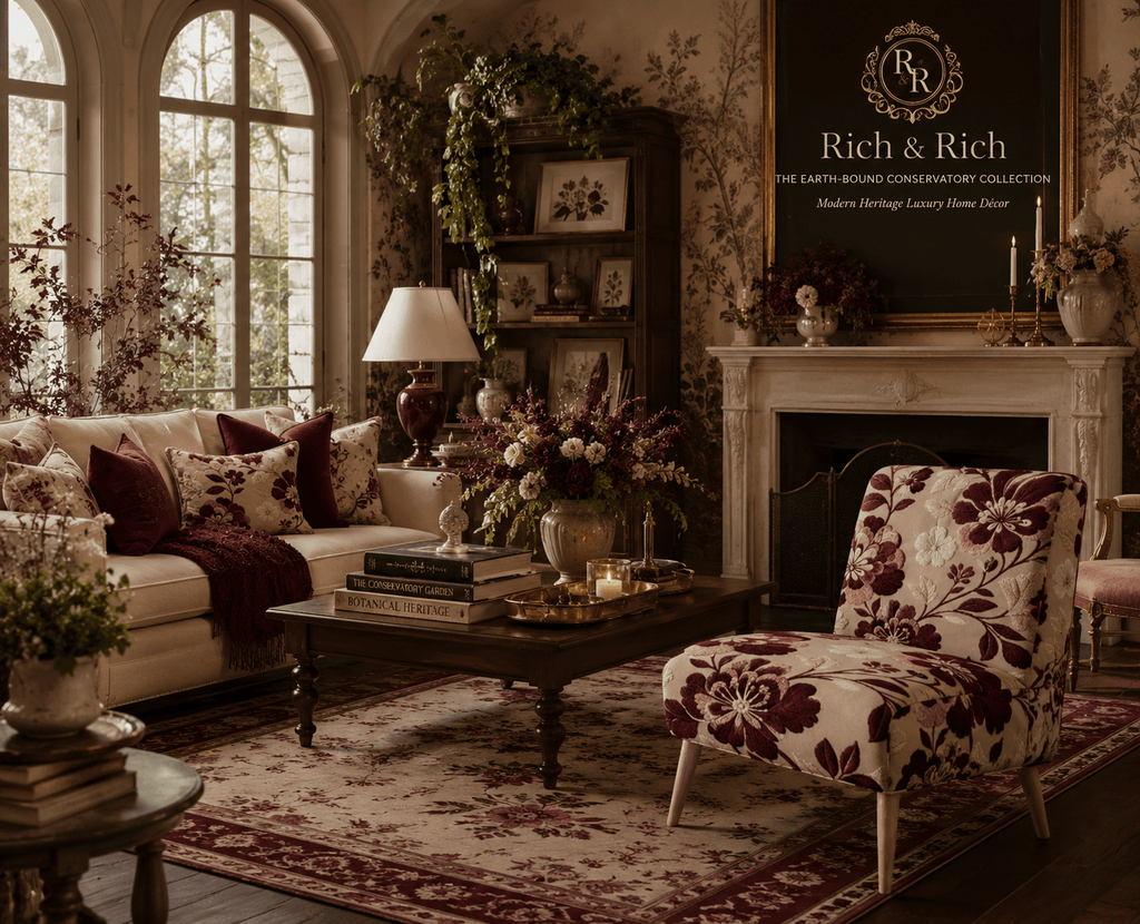 Rich and Rich Bordeaux Conservatory Beige Floral Occasional Chair - Rich and Rich Homeopportunities
