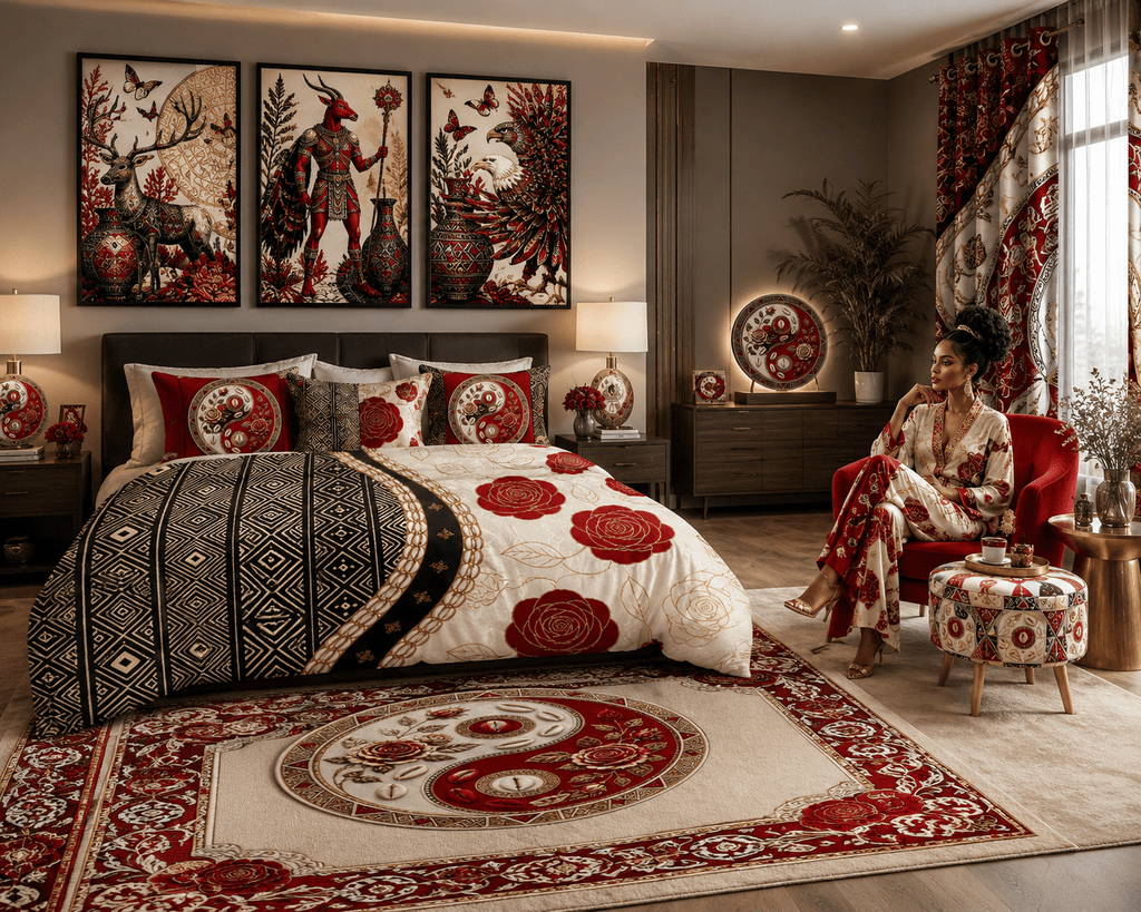 Rich & Rich Tribal Elegance Harmony Sherpa Fleece Blanket King Size 90"x108" - Rich and Rich Homeopportunities