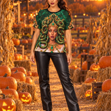 Rich & Rich Emerald Medusa Queen Halloween Women's T-Shirt