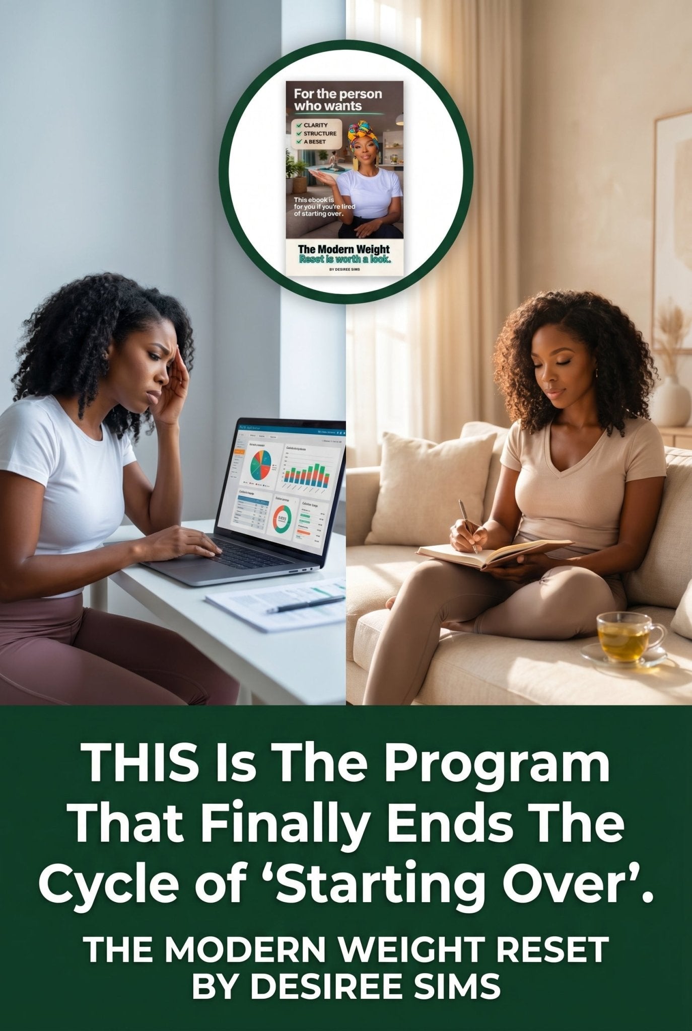 Book cover for The Modern Weight Reset by Desiree Sims, exploring modern wellness and telehealth themes — additional view 61
