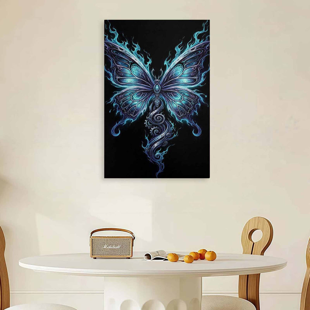 Rich and Rich Midnight Butterfly 24x36 canvas wall art with vivid butterfly design