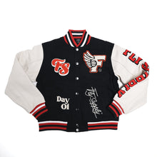Load image into Gallery viewer, Manifest Varsity Jacket (Black)
