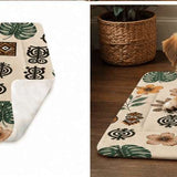 Tropical Tribal Pet Mat 25×18 in — Soft Flannel Fleece