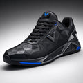 Vertex Triangulated Shadow Sneaker in slate with ice cyan geometric Vertex menswear design