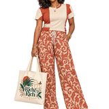 Rich and Rich Dreamscape Chic Women’s Oatmeal and Terracotta T-Shirt