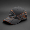 Vertex Kinetic Vertex Baseball Baseball Cap in charcoal with electric blue geometric Vertex menswear design