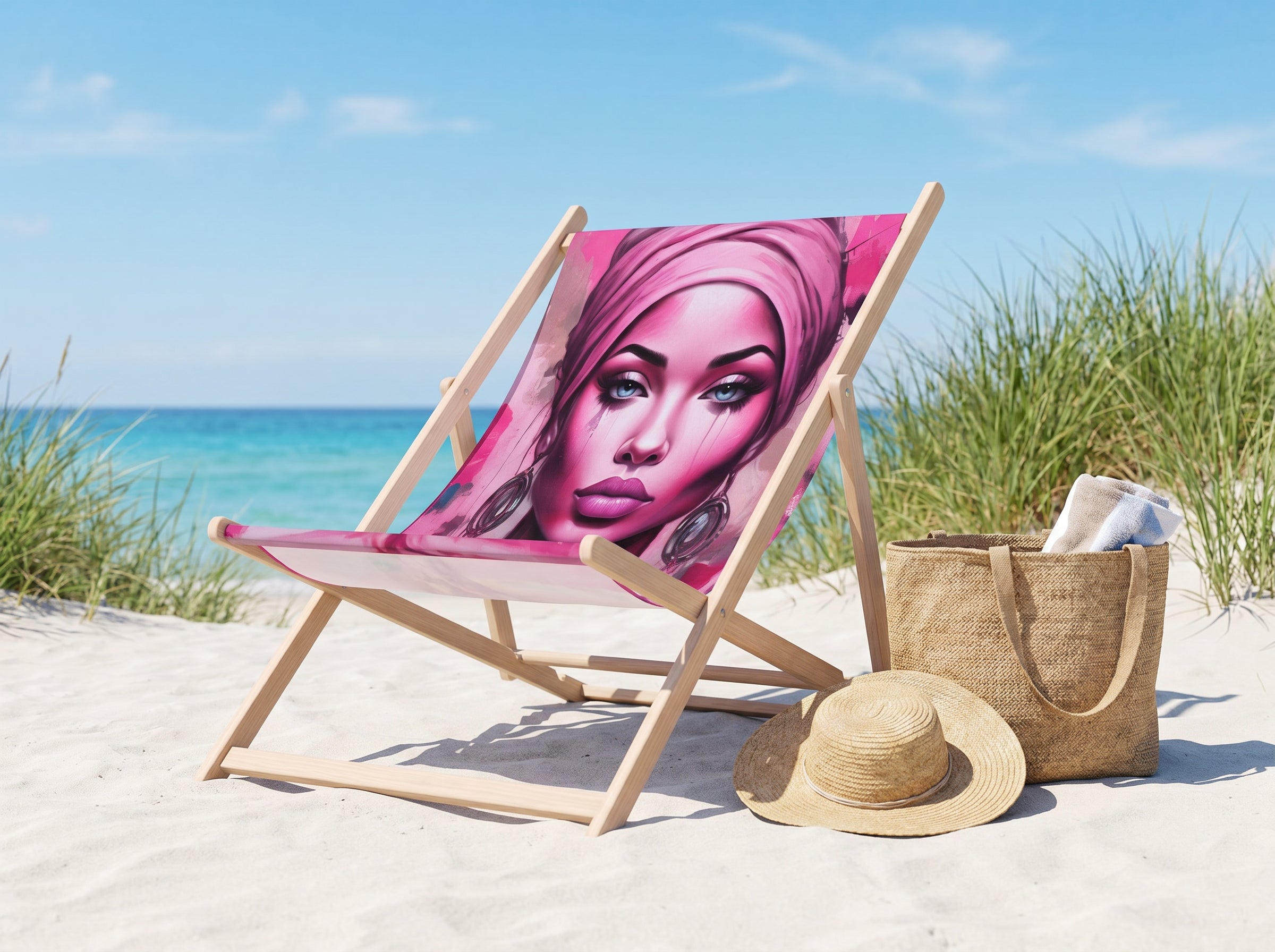 R&RH 'Her Eyes' Pink Designer  Double Deckchair