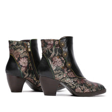 Load image into Gallery viewer, Baylor Retro Handmade Floral Ankle Boots
