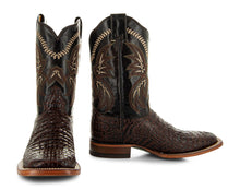 Load image into Gallery viewer, Brown Caiman Belly Print Men&#39;s Cowboy Boots H4001
