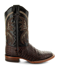 Load image into Gallery viewer, Brown Caiman Belly Print Men&#39;s Cowboy Boots H4001
