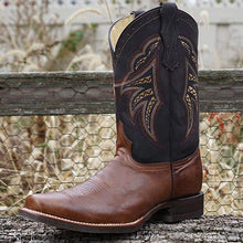 Load image into Gallery viewer, Miel Square Toe Leather Cowboy Boots H4002
