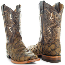 Load image into Gallery viewer, Soto Boots Men&#39;s Pirarucu Print Cowboy Boots H4015
