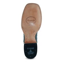 Load image into Gallery viewer, Soto Boots Mens Out of the Wild Black Ostrich Print Boots H50031
